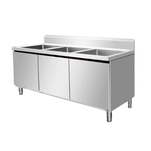 Three compartment sink