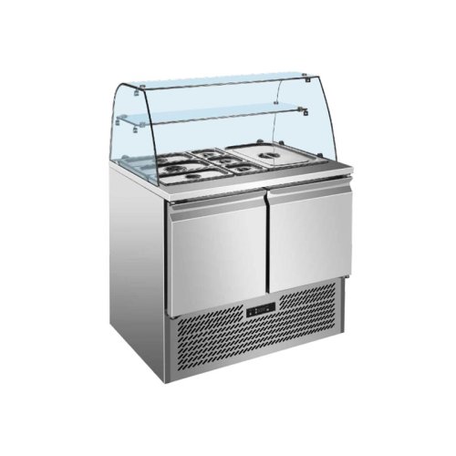 Bottom-mounted salad table