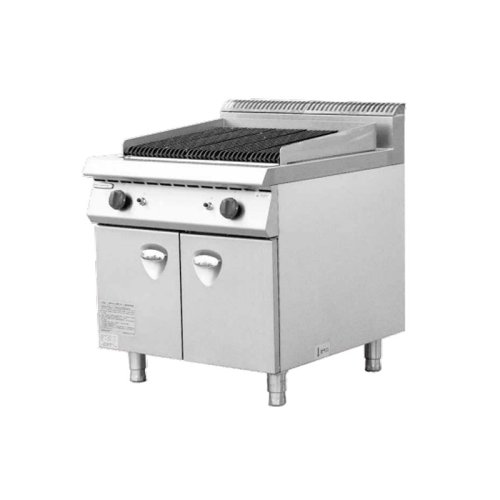 Gas burning stone oven with cabinet