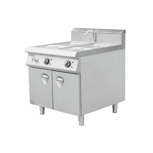 Gas insulated soup tank furnace with cabinet seat